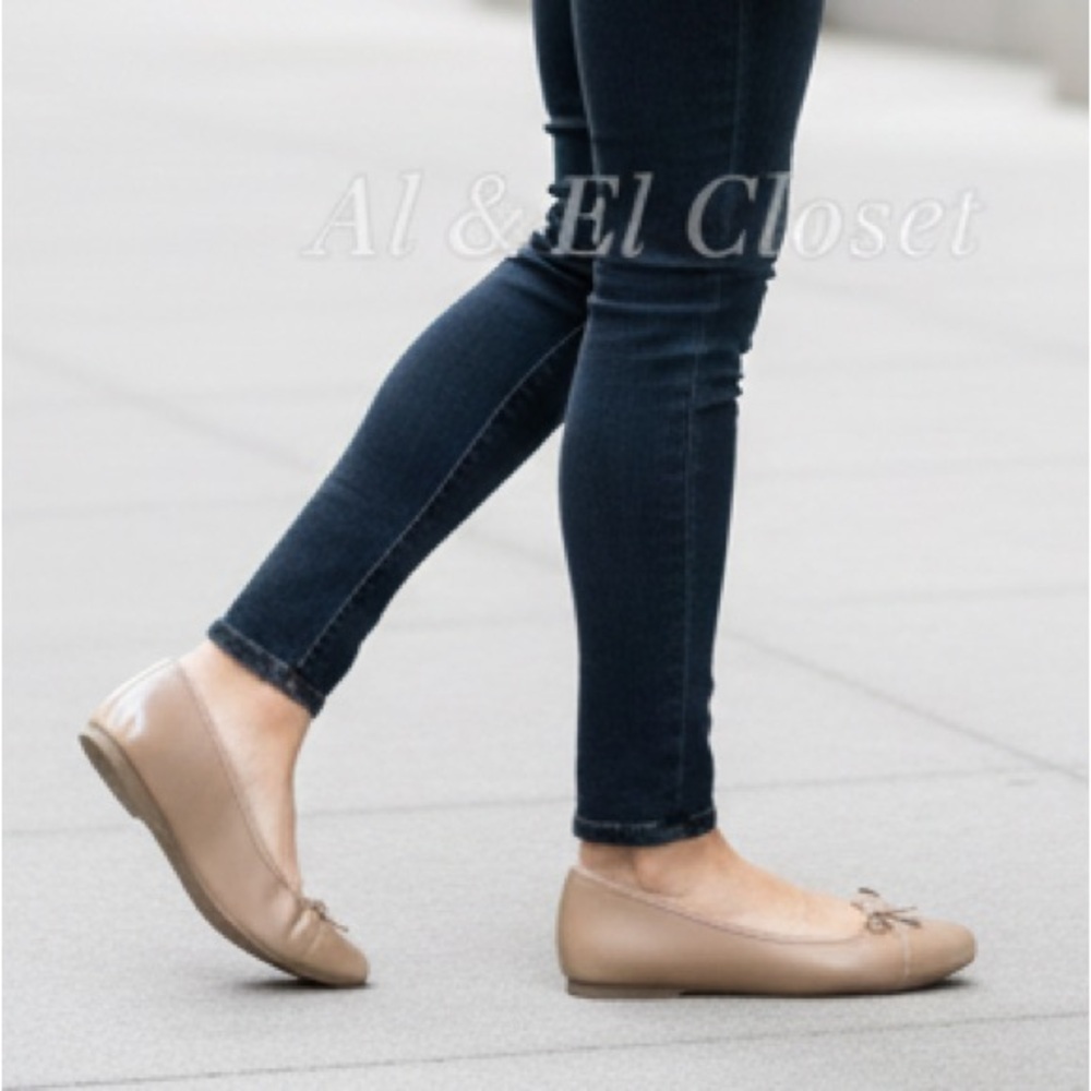 DV by Dolce Vita Moxy Nude Beige Patent Ballet Vegan Flats Women’s Size 6.5 NIB